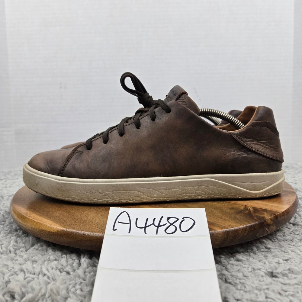 Olukai Mens 10 Lae'Ahi Li 'Ili Brown Distressed Lifestyle Daily Everyday Sneaker